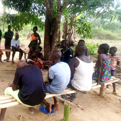 Villagers during the Health and Hygiene training