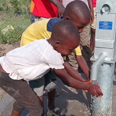 Happy to have access to clean water