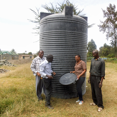 Newly purchased 10,000 l water storage tank