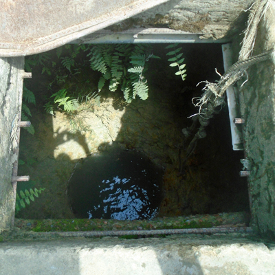 Old Dug well, nearly dry
