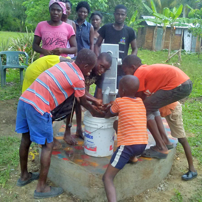 Children Around New Pump