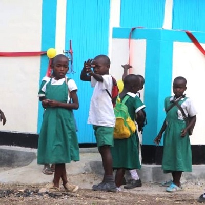 Students at Kigoche Primary School