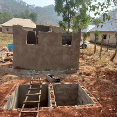 Overview of ongoing Toilet construction