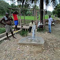Villagers around New Pump