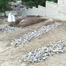 Nearly Completed Main Septic Field
