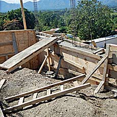 Preparing to Pour the Porch Pad