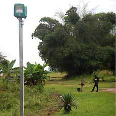 Newly Installed Lights in Front of Houses