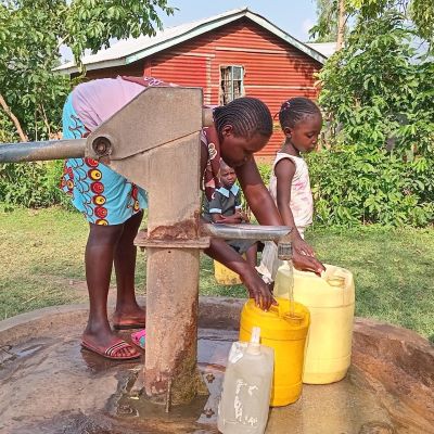 Clean water's back after successful hand pump repair 