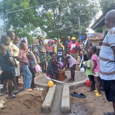 Grateful villagers 