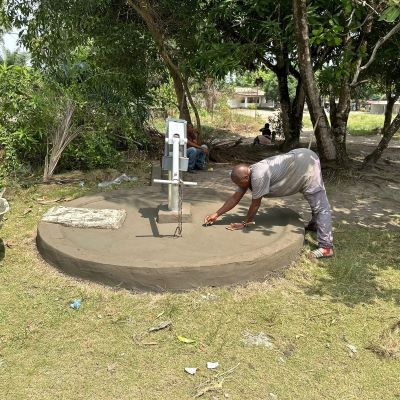 Well rehabilitation in progress 