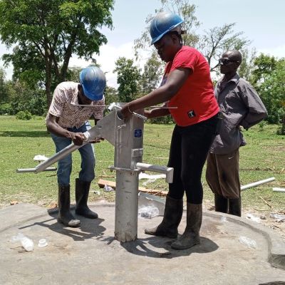 Well rehabilitation in progress 