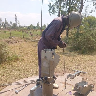 Village school well during repairs 