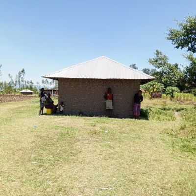 This is a view of a villager's home in Moko community