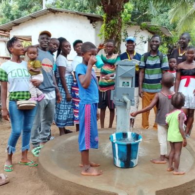 Grateful villagers