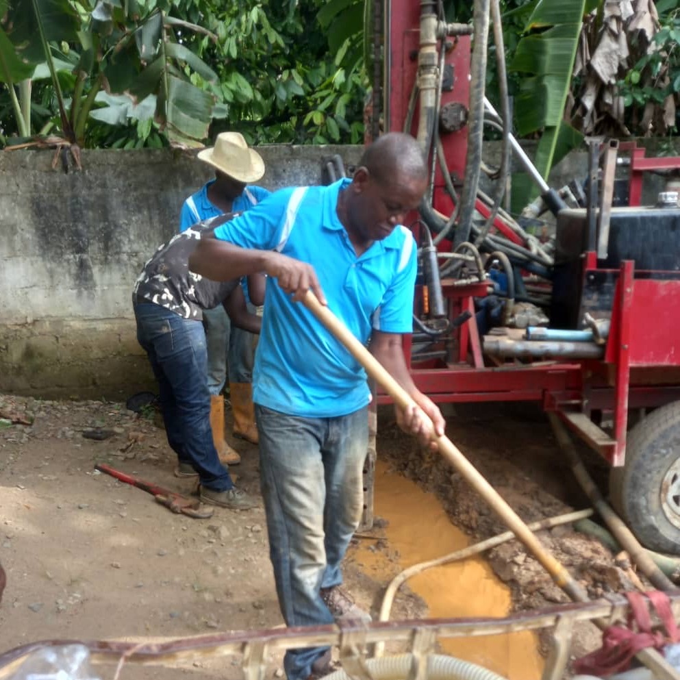 Working on drilling well