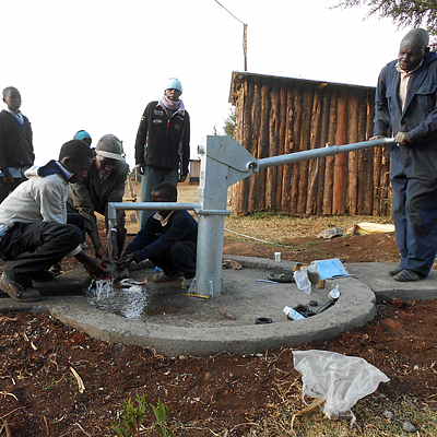 Students by new Well