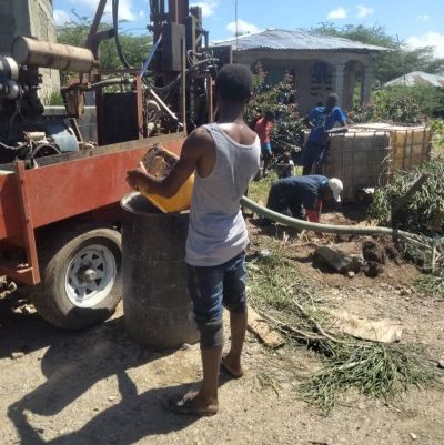Working at the drill site