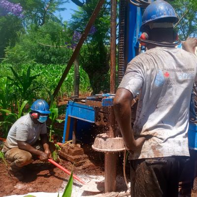 Well construction in progress 