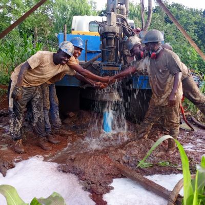 Happy borehole drilling 