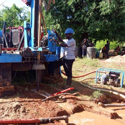 Well construction in progress 