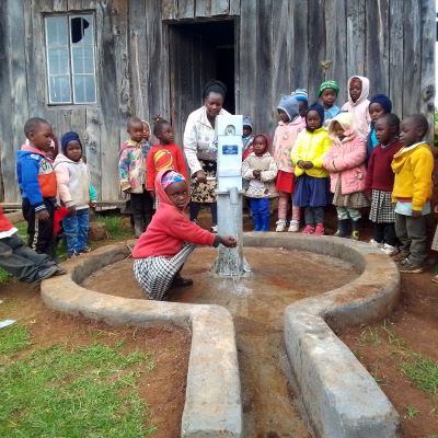 Clean and safe water is accessible after well construction