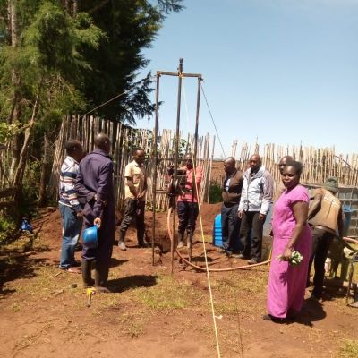Well construction in progress 
