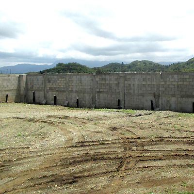 Completed drainage system