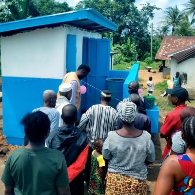 Community latrine dedication ceremony 