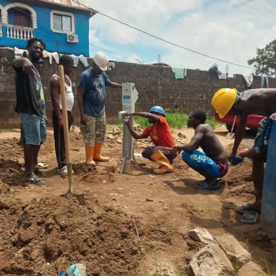 Well rehabilitation in progress 