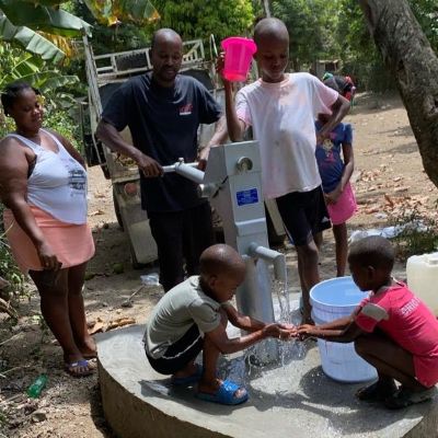 Kids testings the waters