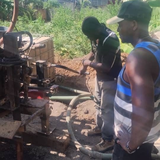Drilling in progress 
