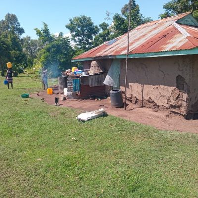 A villager's home in Kanyipola Kagalla community