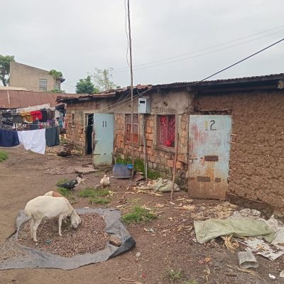 Villagers' homes in Konambaya community
