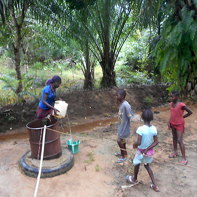 Contaminated and seasonal Dug Well