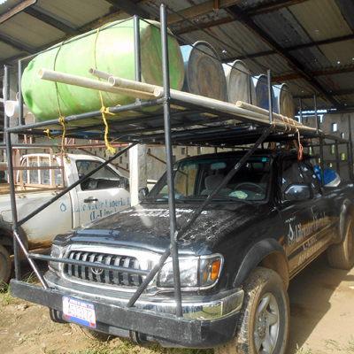Drill Truck loaded and ready to go out Drilling