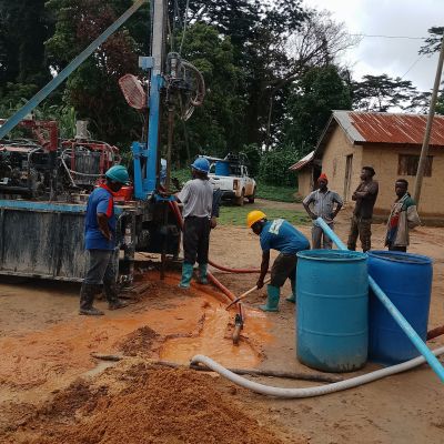 Construction of a community well 