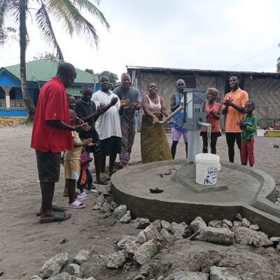 Grateful villagers 