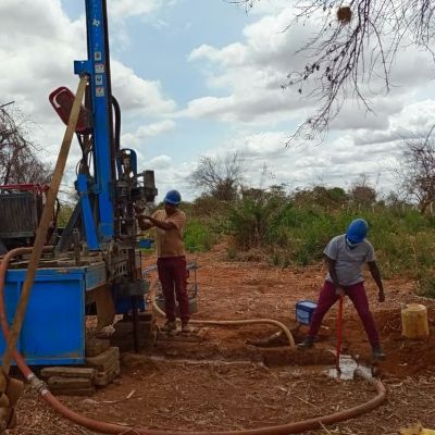 Well drilling in progress 