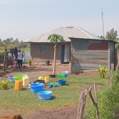A villager's home in Kounda community