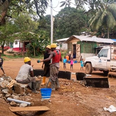 Well rehabilitation in progress 
