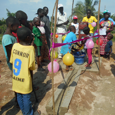 Excited Children by New Well
