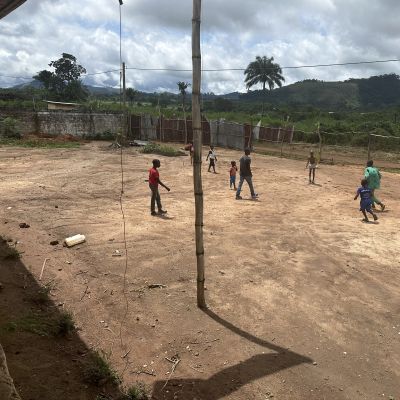 Playing field in Deaf School Doe Hill community