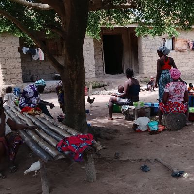 A villager's home in Ndama community