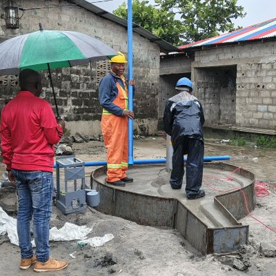 Well rehabilitation in progress 