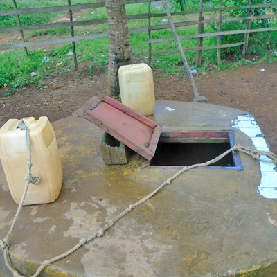 Old dug water well