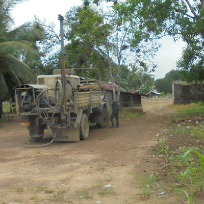 Getting ready to drill the well