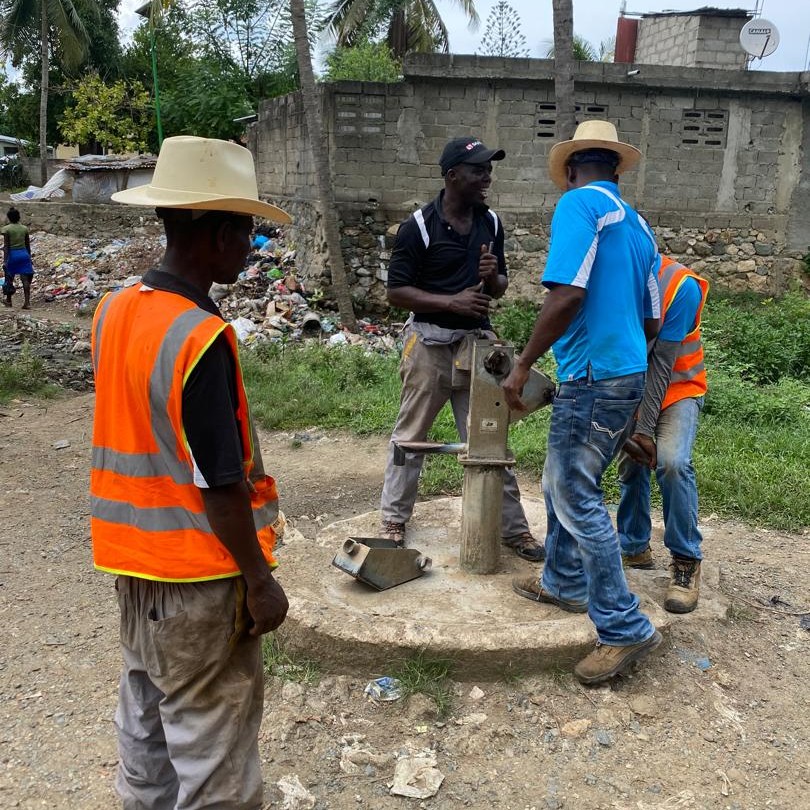 Team busy with pump repair