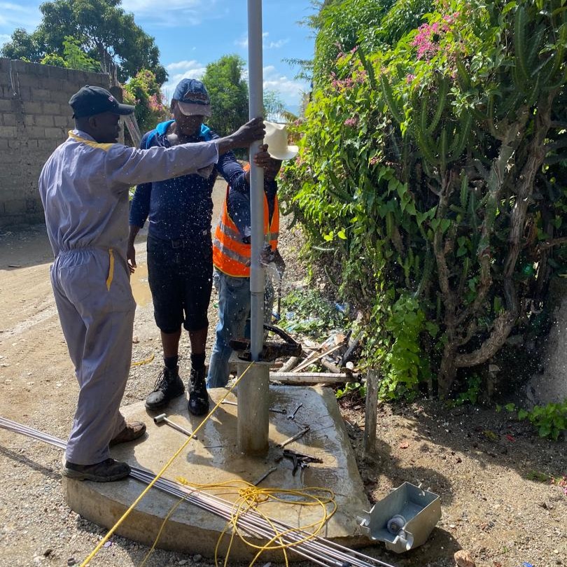 Pump repair underway