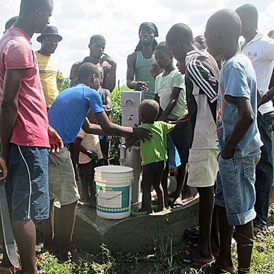 Children around New Well