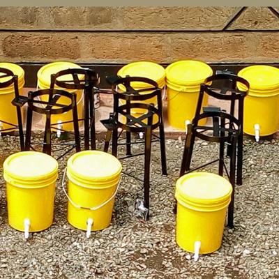 Compiling hand washing stations for Schools and Orphanages